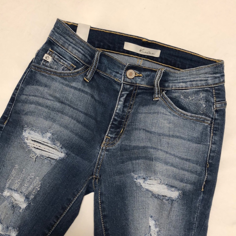 Distressed denim skinny jeans 👖💕 like new!